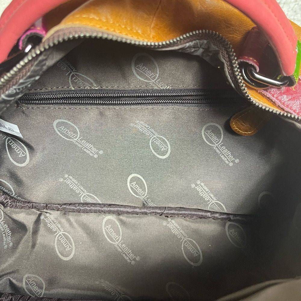 Ameri leather Multicolor Woven Satchel/shoulder B… - image 12